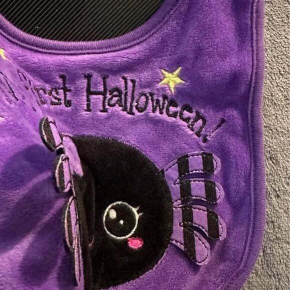 NEW “My first Halloween!” Halloween Baby Bib (Purple) - Picture 2 of 3